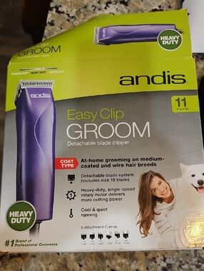 Andis Purple EasyClip Groom Detachable Blade Clipper